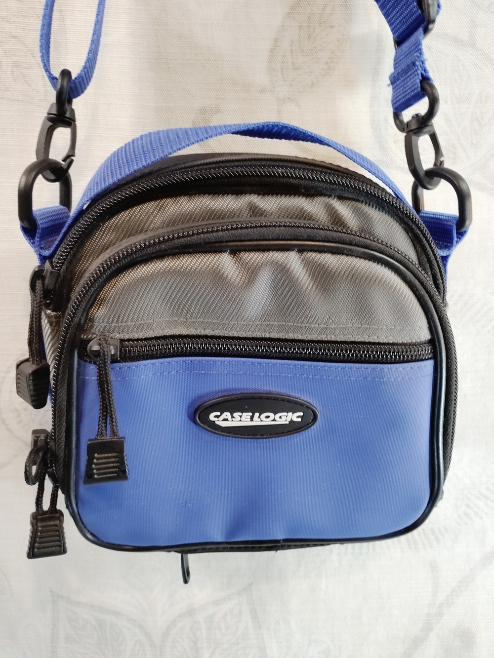 Case Logic Blue and Gray Compact Messenger Bag